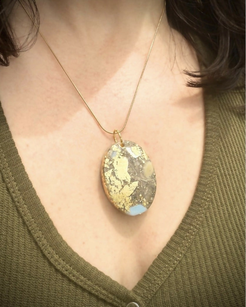 Mother of Pearl Orgonite Necklace