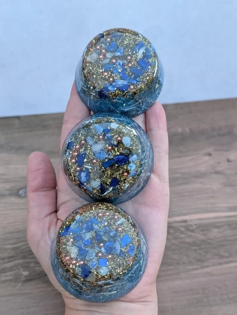 Orgonite Tower Buster Blue Resin — handmade orgonite — True Orgonite
