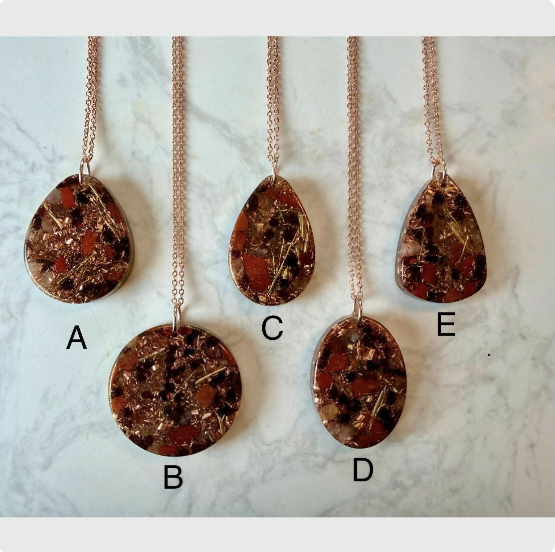 Red Jasper Orgonite Necklace