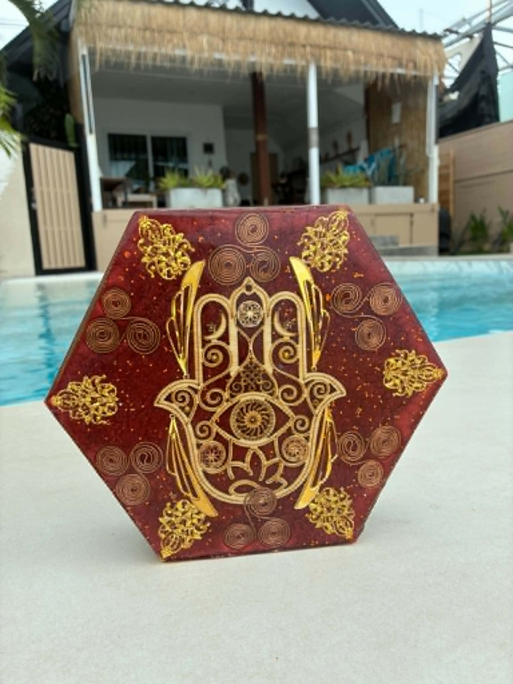 Hexagon Orgonite Plate — handmade orgonite — True Orgonite