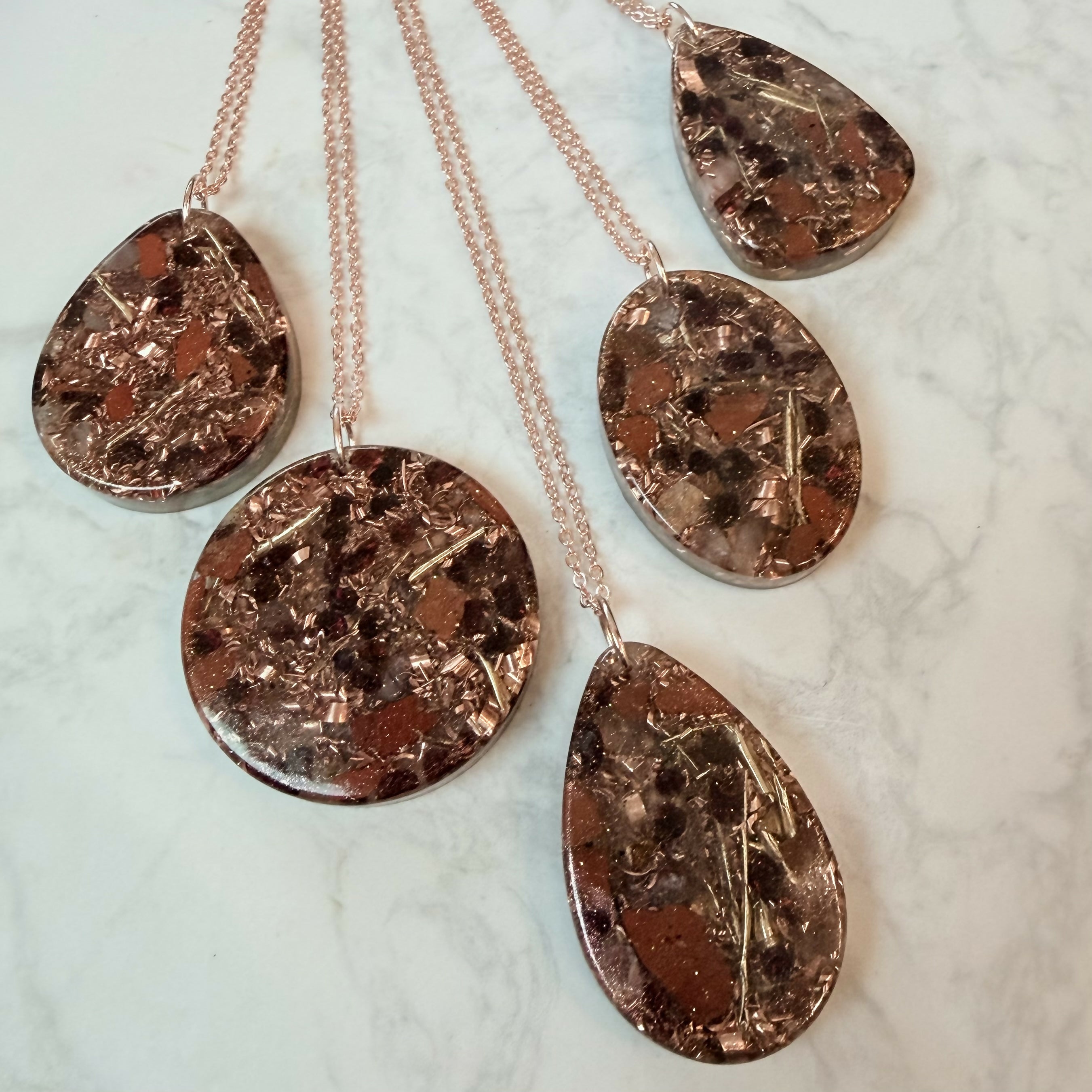 Red Jasper Orgonite Necklace