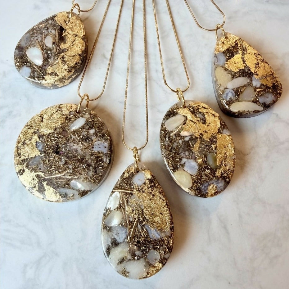 Mother of Pearl Orgonite Necklace