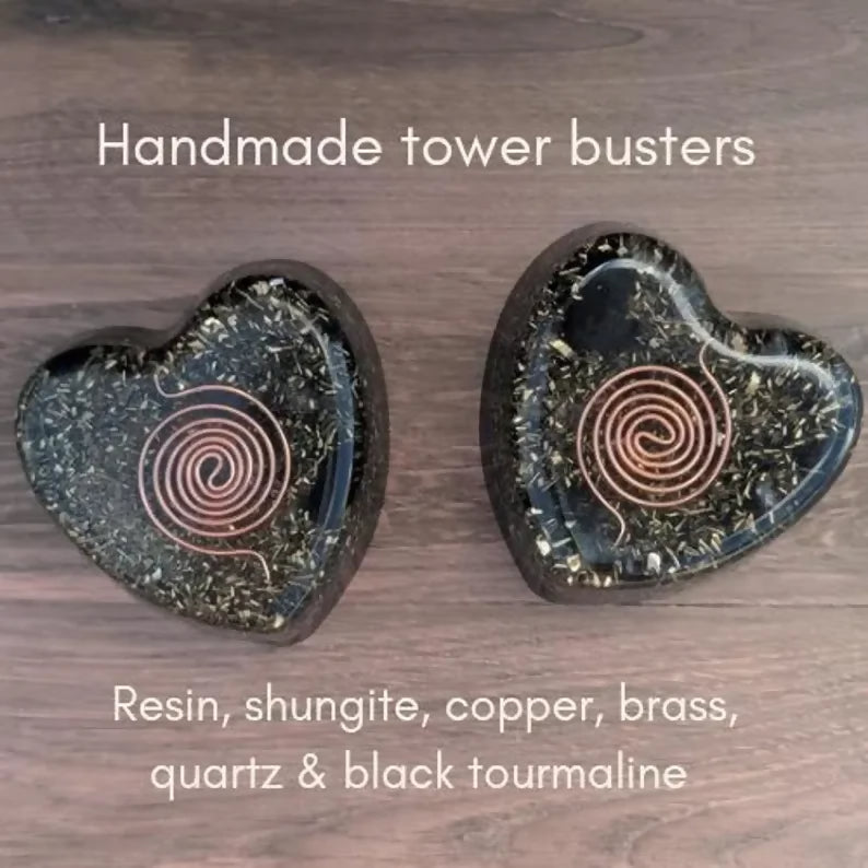 Heart Orgonite Tower Buster – Orgone Energy Harmonising