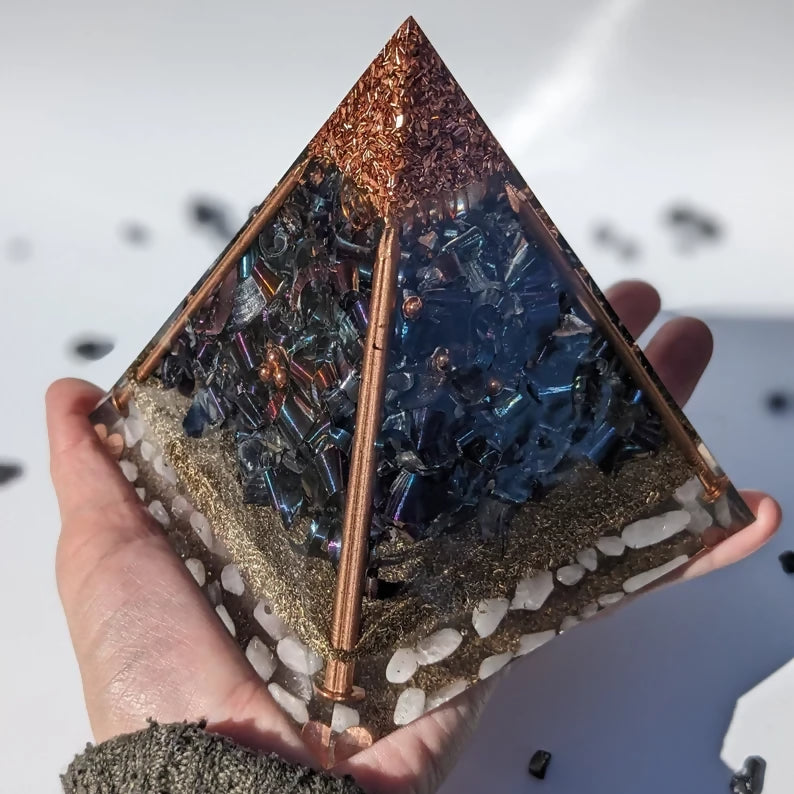 Large Orgonite Pyramid Shungite — handmade orgonite — True Orgonite