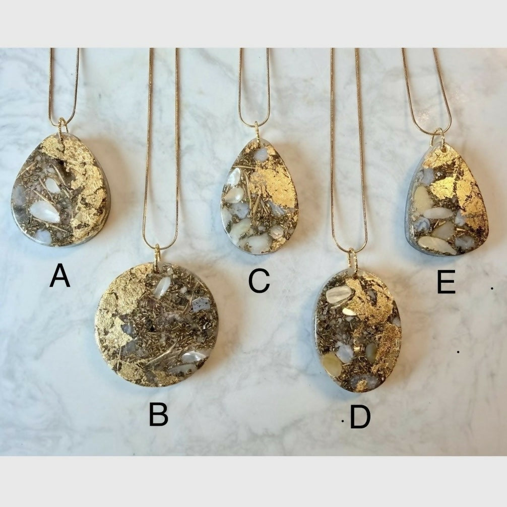 Mother of Pearl Orgonite Necklace